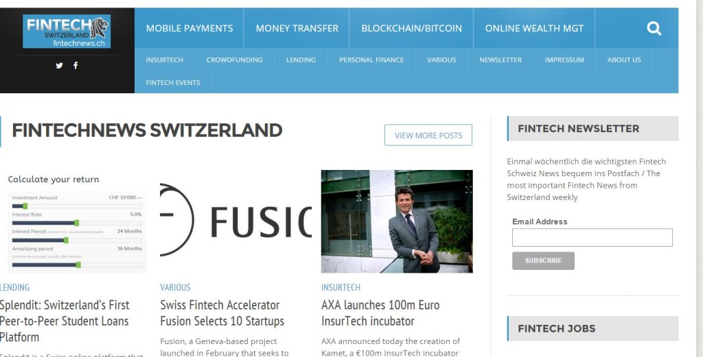 fintechnews Switzerland